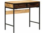 Vidaxl Scrivania Con Ripiano Marrone 80 X 50 X 75 Cm In Legno Massiccio Di Mango