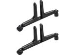 2 Set Di Supporti Per Schermi Divisori Per Ambienti Larghezza Regolabile Mobile In Lega Di Alluminio Schermo Divisorio Supporto Con Ruote Nero