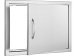 Succebuy Porta Di Accesso Al Barbecue, 610 X 432 Mm, Porta Singola Per Cucina Esterna. Montata Ad Incasso In Acciaio Inox. Montaggio Verticale A Parete Con Maniglia Per Isola Barbecue E Stazione Barbecue
