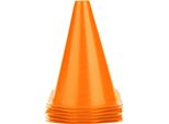6Pcs 18 Cm Calcio Allenamento Coni Calcio Barriere Plastica Porta Marcatore Accessori (Arancione)