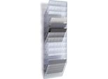Durable Espositore Da Parete Flexiboxx 12 A4 Orizzontale, 12 Pezzi, Trasparente, 1709781400