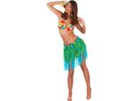 Gonna A Fiori Hawaiana Verde-Blu - Taglia Unica
