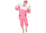 Costume Da Uomo Bebè Rosa E Bianco - Taglia Unica (42)
