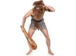 Costume Da Cavernicolo Di Neanderthal Bianco-Marrone-Nero - Taglia Unica (42)