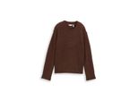 Tom Tailor Damen Strickpullover Mit Wollanteil, Braun, Meliert, Gr. Xs