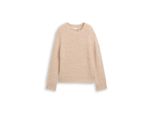 Tom Tailor Damen Strickpullover Mit Wollanteil, Beige, Meliert, Gr. Xxl