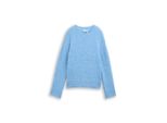 Tom Tailor Damen Strickpullover Mit Wollanteil, Blau, Meliert, Gr. Xs