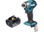 Avvitatore A Impulsi A Batteria Makita Dtd 173 T1 18 V 180 Nm 1/4" Brushless + 1X Batteria Ricaricabile 5,0 Ah - Senza Caricabatterie"