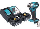 Avvitatore A Impulsi A Batteria Makita Dtd 173 Rf 18 V 180 Nm 1/4" Brushless + 2X Batteria Ricaricabile 3,0 Ah + Caricabatterie"