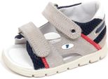 F7482 Sandalo Bimbo Boy Baby Grey/Blu Falcotto Suede/Tissue Shoe