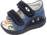 F7584 Sandalo Bimbo Boy Baby Blu/Jeans Falcotto Tissue/Suede Shoe