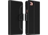Avizar, Custodia Flip Apple Iphone 6 / 6S / 7 / 8 / Se 2020 Con Portafoglio, Nero