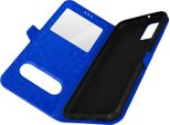 Samsung Galaxy A13 4G Cover Con Doppia Finestra E Funzione Stand - Blu