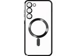 Avizar, Custodia Magsafe Con Cornice Cromata Per Galaxy S23 Plus Sottile, Nero