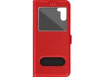 Samsung Galaxy A54 5G Cover Con Doppia Finestra E Funzione Stand - Rosso