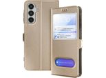 Avizar, Custodia Protettiva Per Samsung Galaxy A16 Con Doppia Finestra E Funzione Stand, Oro