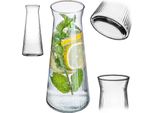Kadax 1 X Caraffa In Vetro Da 1 Litro, Caraffa Per Acqua In Vetro Robusto, Caraffa Per Bevande Lavabile In Lavastoviglie, Caraffa Per Acqua Senza Piombo, Caraffa Per Acqua, Succo, Limonata, Latte (Modello 2)