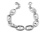 Armband Firetti "Schmuck Geschenk Silber 925 Armschmuck Armkette Gliederarmband", Silberfarben, Kristallweiß, Kristallweiß, ArmbäNder, Damen, 22Cm, Silber 925 (Sterlingsilber), Armband, Mit Zirkonia (Synth.)