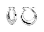 Paar Creolen Firetti "Schmuck Geschenk Silber 925 Ohrschmuck Ohrringe", Silberfarben, Ohrringe, Damen, 23Mm, Silber 925 (Sterlingsilber)