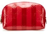 Louis Vuitton Kosmetiktaschen - Monogram Vernis Rayures Cosmetic Pouch - Gr. unisize - in Rot - für Damen