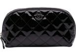 Chanel Kosmetiktaschen - CC Quilted Patent Cosmetic Pouch - Gr. unisize - in Schwarz - für Damen