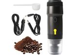 Kaffeemaschine Auto Espressomaschine 12v, Tragbare Kaffeemaschine, Camping- kompatibel mit NES- Kapsel& DG- gemahlenem Kaffee, für Camping, Wandern,