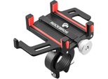 Rockbros 699-Br Supporto Per Telefono Da Bicicletta (Nero E Rosso)