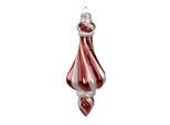 Guaina Natalizia Clayre & Eef Ø 7X18 Cm In Vetro Bianco Rosso