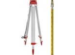 Dispositivo Di Livellamento Laser Treppiede, Materiale Alluminio, Altezza Regolabile 1,04 - 1,65 M, Lunghezza Asta 5 M, Peso Treppiede 3,6 Kg, Peso Asta 1,6 Kg