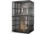 Cuccia Per Cani, Robusta Struttura In Metallo, Design A Doppia Parete, Nero, L