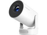 4K Projektor, WiFi 6 Unterstützung, Android-Betriebssystem, HY300 Pro Neu -Weiß, EU-Stecker