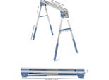 Carrello Da Lavoro, Struttura Robusta, Regolabile In Altezza, Blu