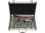 Set Di Pinze Di Serraggio Per Fresatrici, 19 Pezzi, Pinza Di Serraggio ER32, Precisione 0,015 Mm, Dimensioni Totali Pinza Di Serraggio 121 Mm X 50 Mm, Struttura Robusta In Acciaio E Alluminio
