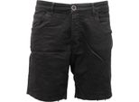 0311AH Bermuda Uomo No Brand Black Denim Shorts Man
