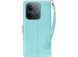 Avizar, Custodia A Portafoglio Xiaomi Redmi 15C Con Supporto Magnetico, Azzurro