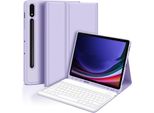 Inf Custodia Tastiera Bluetooth Viola Per Samsung Galaxy Tab S9+/S10+/S9 Plus 12.4""