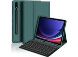 Inf Custodia Con Tastiera Bluetooth Per Samsung Galaxy Tab S7 Fe 12.4" - Verde"