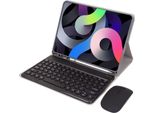 Inf Custodia Tastiera Bluetooth Nera + Combo Tastiera E Mouse Per Galaxy Tab S9+/S10+ 12.4 Pollici