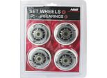 Set Di Ruote Bianche Inpoliuretano64X24 + Cuscinetti ABEC7 Nils Extreme