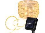 Tolletour Luce Solare A Corda Led Luce A Corda Per Esterni Luci Fiabesche Bianco Caldo 10M