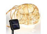 Jopassy Luce Solare A Corda Led Luce A Corda Per Esterni Luci Fiabesche Bianco Caldo 10 M