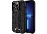 Guess Guhcp13Lpsfdgsk Custodia Rigida Iphone 13 Pro / 13 6.1 Czarny/Nero Sequin Script Metallo