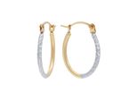 Paar Creolen Firetti "Schmuck Geschenk Gold 375 Ohrschmuck Creole", Gold (Gelbgoldfarben, WeißGoldfarben), Ohrringe, Damen, Gelbgold 375