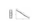 4Iq Scivolo Pieghevole Scivolo "Rocli"" Blu 150 Scivolo Per Bambini Lungo 300 Cm"