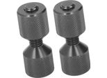 2Pcs Flangia Allineamento Pin Anodizzare Alluminio 1?1/8In Flangia Doppio Foro Set Per 0,5 A 14In 150LB Flange Nero
