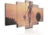 Quadro Su Tela Astratto 200X100 Cm In Tessuto Non Tessuto 5 Pezzi Stampa D'arte Moderna Arte Murale Xxl Decorazione Murale Design Quadro Murale - Gestalt Panorama 020101-122