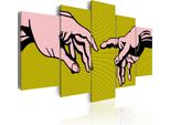 Quadro Su Tela Pop Art 200X100 Cm In Tessuto Non Tessuto 5 Pezzi Stampa D'arte Moderna Arte Murale Xxl Decorazione Murale Design Quadro Murale - Mani Astratte 020105-6