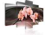 Quadri Su Tela Fiori 200X100 Cm In Tessuto Non Tessuto 5 Pezzi Stampa D'arte Moderna Arte Murale Xxl Decorazione Murale Design Quadro Murale - Orchidea Astratta 020110-13