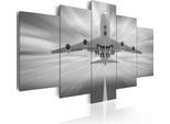 Quadro Su Tela 200X100 Cm In Tessuto Non Tessuto 5 Pezzi Stampa D'arte Moderna Arte Murale Xxl Decorazione Murale Design Quadro Murale - Veicolo Grigio 030103-1