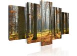 Quadro Su Tela Foresta 200X100 Cm In Tessuto Non Tessuto 5 Pezzi Stampa D'arte Moderna Arte Murale Xxl Decorazione Murale Design Quadro Murale - Paesaggio Alberi Autunno 030212-43
